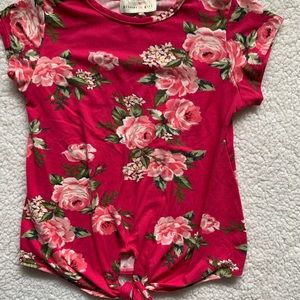 Girls size 10/12 glitter girl top